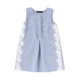 【お揃い】フリル＆花レースAラインワンピース(95~150cm) | BeBe Petits Pois Vert | 詳細画像6 