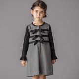 3段リボンAラインジャンパースカート(95~150cm) | BeBe Petits Pois Vert | 詳細画像1 