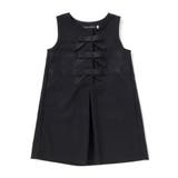 ブラック | 3段リボンAラインジャンパースカート(95~150cm) | BeBe Petits Pois Vert