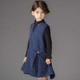 Aラインニットツイードジャンパースカート(95~150cm) | BeBe Petits Pois Vert | 詳細画像1 