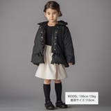 フリル襟スカラップタフタダウンコート(95~160cm) | BeBe Petits Pois Vert | 詳細画像3