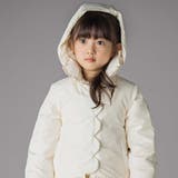 フリル襟スカラップタフタダウンコート(95~160cm) | BeBe Petits Pois Vert | 詳細画像4