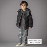 配色タフタ切り替えダウンコート(95~160cm) | BeBe Petits Pois Vert | 詳細画像2 