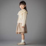 なわ編みニット襟フリルカーディガン(95~150cm) | BeBe Petits Pois Vert | 詳細画像3 