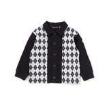 【お揃い】アーガイル+裏毛切り替え襟付きカーディガン(95~150cm) | BeBe Petits Pois Vert | 詳細画像18 