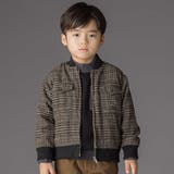 チェック起毛ジップブルゾン(95~150cm) | BeBe Petits Pois Vert | 詳細画像1 
