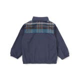 【お揃い】タフタ+チェック切り替えジップアップブルゾン(95~150cm) | BeBe Petits Pois Vert | 詳細画像10 