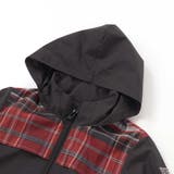 【お揃い】タフタ+チェック切り替えジップアップブルゾン(95~150cm) | BeBe Petits Pois Vert | 詳細画像20 