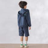 【お揃い】タフタ+チェック切り替えジップアップブルゾン(95~150cm) | BeBe Petits Pois Vert | 詳細画像4 