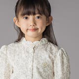 スカラップ襟ブロード花柄シャツ(110~150cm) | BeBe Petits Pois Vert | 詳細画像5 