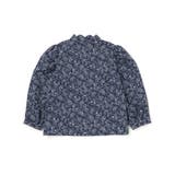 スカラップ襟ブロード花柄シャツ(110~150cm) | BeBe Petits Pois Vert | 詳細画像9 
