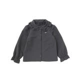 ブラック系 | 丸襟フリル長袖ブラウス(95~150cm) | BeBe Petits Pois Vert