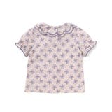 バラ柄スカラップ襟半袖ブラウス(95~150cm) | BeBe Petits Pois Vert | 詳細画像7 