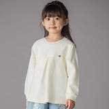 オフホワイト | 花ストレッチフロントプリーツAライントレーナー(95~160cm) | BeBe Petits Pois Vert