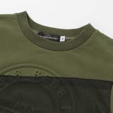 配色斜め切り替えエンボス加工トレーナー(95~150cm) | BeBe Petits Pois Vert | 詳細画像3 