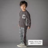 裏毛×タフタ切り替えトレーナー(95~160cm) | BeBe Petits Pois Vert | 詳細画像2 