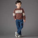 裏毛×鹿の子切り替えトレーナー(95~160cm) | BeBe Petits Pois Vert | 詳細画像7 