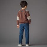 裏毛×鹿の子切り替えトレーナー(95~160cm) | BeBe Petits Pois Vert | 詳細画像9 