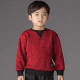 レッド系 | まだら柄裏起毛トレーナー(95~150cm) | BeBe Petits Pois Vert