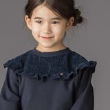 ラメ起毛切り替え裏毛トレーナー(95~150cm) | BeBe Petits Pois Vert | 詳細画像4 