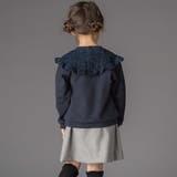 ラメ起毛切り替え裏毛トレーナー(95~150cm) | BeBe Petits Pois Vert | 詳細画像5 