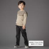 裏毛×斜めジャガード切り替えトレーナー(95~150cm) | BeBe Petits Pois Vert | 詳細画像2 