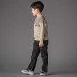 裏毛×斜めジャガード切り替えトレーナー(95~150cm) | BeBe Petits Pois Vert | 詳細画像3 