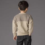 裏毛×斜めジャガード切り替えトレーナー(95~150cm) | BeBe Petits Pois Vert | 詳細画像4 