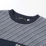 裏毛×斜めジャガード切り替えトレーナー(95~150cm) | BeBe Petits Pois Vert | 詳細画像9 