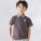 ブラック系 | 編立リブ鹿の子半袖ポロシャツ(95~150cm) | BeBe Petits Pois Vert