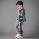 【お揃い】アーガイル+裏毛切り替えパンツ(95~160cm) | BeBe Petits Pois Vert | 詳細画像6 