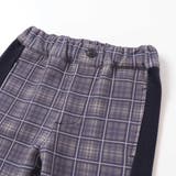 【お揃い】チェック柄裏毛配色切り替えロングパンツ(95~160cm) | BeBe Petits Pois Vert | 詳細画像10