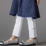 ホワイト | 【お揃い】サイドリボンレースリブレギンス(95~150cm) | BeBe Petits Pois Vert