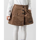 コーデュロイ ラップスカート 風 ショートパンツ (95~150cm) | BeBe Petits Pois Vert | 詳細画像1 