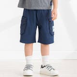 ネイビー | カーゴメッシュポケットハーフパンツ(95~150cm) | BeBe Petits Pois Vert