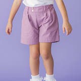 パープル | 裾ダブルウエストバンドキュロットパンツ(95~160cm) | BeBe Petits Pois Vert