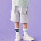 ストレッチカラーデニムアウトポケットハーフパンツ(95~150cm) | BeBe Petits Pois Vert | 詳細画像1 
