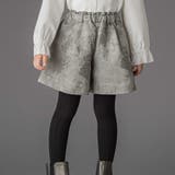 【お揃い】花柄ジャガードキュロットパンツ(100~150cm) | BeBe Petits Pois Vert | 詳細画像1