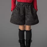 ブラック系 | 【お揃い】花柄ジャガードキュロットパンツ(100~150cm) | BeBe Petits Pois Vert