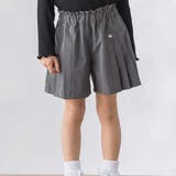 ブラック系 | サイドタックキュロットパンツ(100~150cm) | BeBe Petits Pois Vert