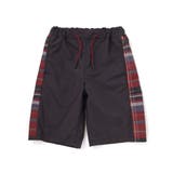 【お揃い】タフタ+チェック切り替えハーフパンツ(95~150cm) | BeBe Petits Pois Vert | 詳細画像10 