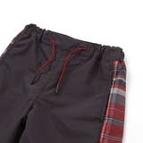 【お揃い】タフタ+チェック切り替えハーフパンツ(95~150cm) | BeBe Petits Pois Vert | 詳細画像12 