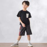 【お揃い】タフタ+チェック切り替えハーフパンツ(95~150cm) | BeBe Petits Pois Vert | 詳細画像5 