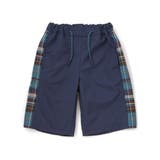 【お揃い】タフタ+チェック切り替えハーフパンツ(95~150cm) | BeBe Petits Pois Vert | 詳細画像7 