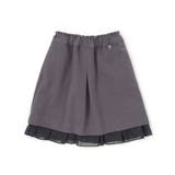 ブラック系 | センタープリーツラメオーガンジー切り替えスカート(100~160cm) | BeBe Petits Pois Vert