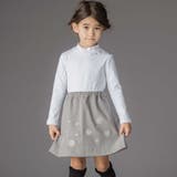 雪刺しゅう+ラインストーンスカート(100~150cm) | BeBe Petits Pois Vert | 詳細画像3