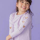 ハートくり抜き刺しゅう長袖Tシャツ(95~160cm) | BeBe Petits Pois Vert | 詳細画像3 