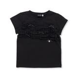 チュールリボン切り替え天竺半袖Tシャツ(95~150cm) | BeBe Petits Pois Vert | 詳細画像12 