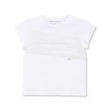 チュールリボン切り替え天竺半袖Tシャツ(95~150cm) | BeBe Petits Pois Vert | 詳細画像5 