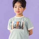 フォトプリント天竺配色半袖リンガーTシャツ(95~150cm) | BeBe Petits Pois Vert | 詳細画像5 